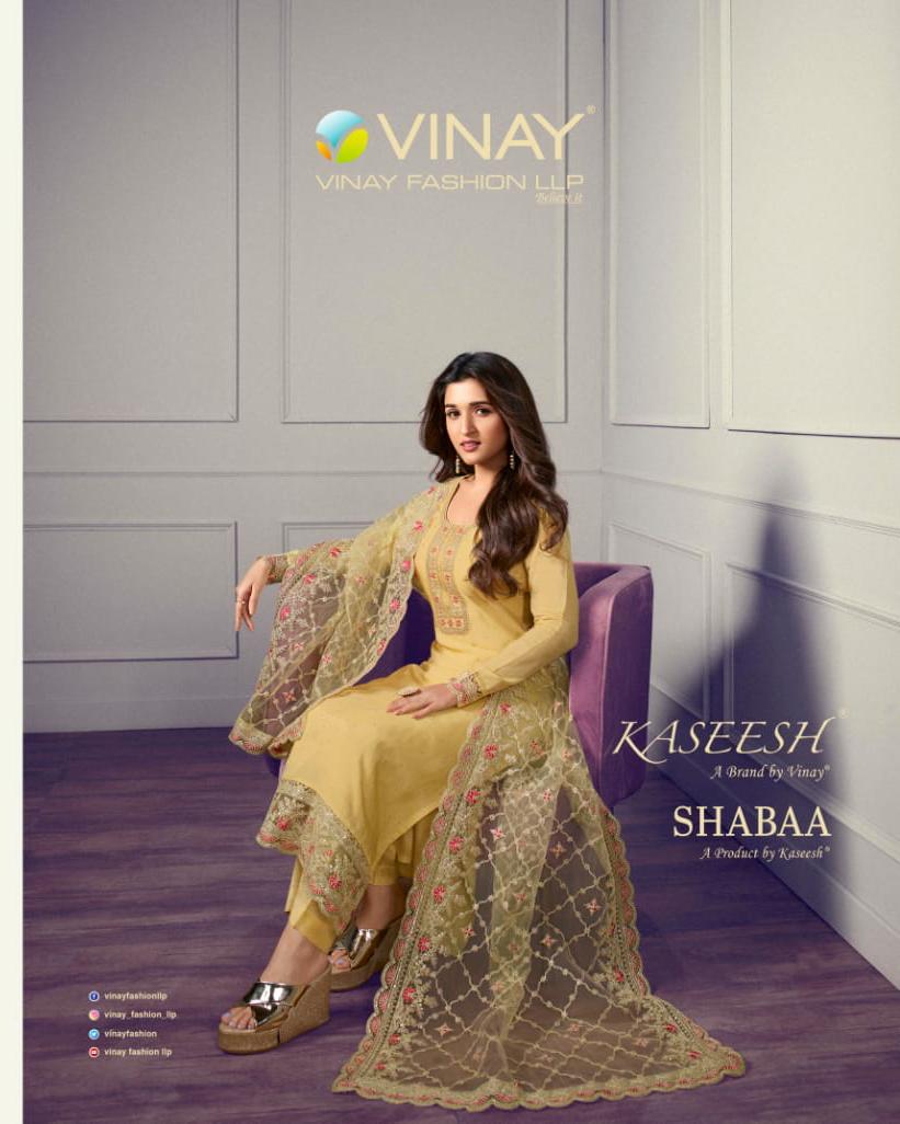 vinay fashion kaseesh shabaa dola gorgeous look salwar suit catalog