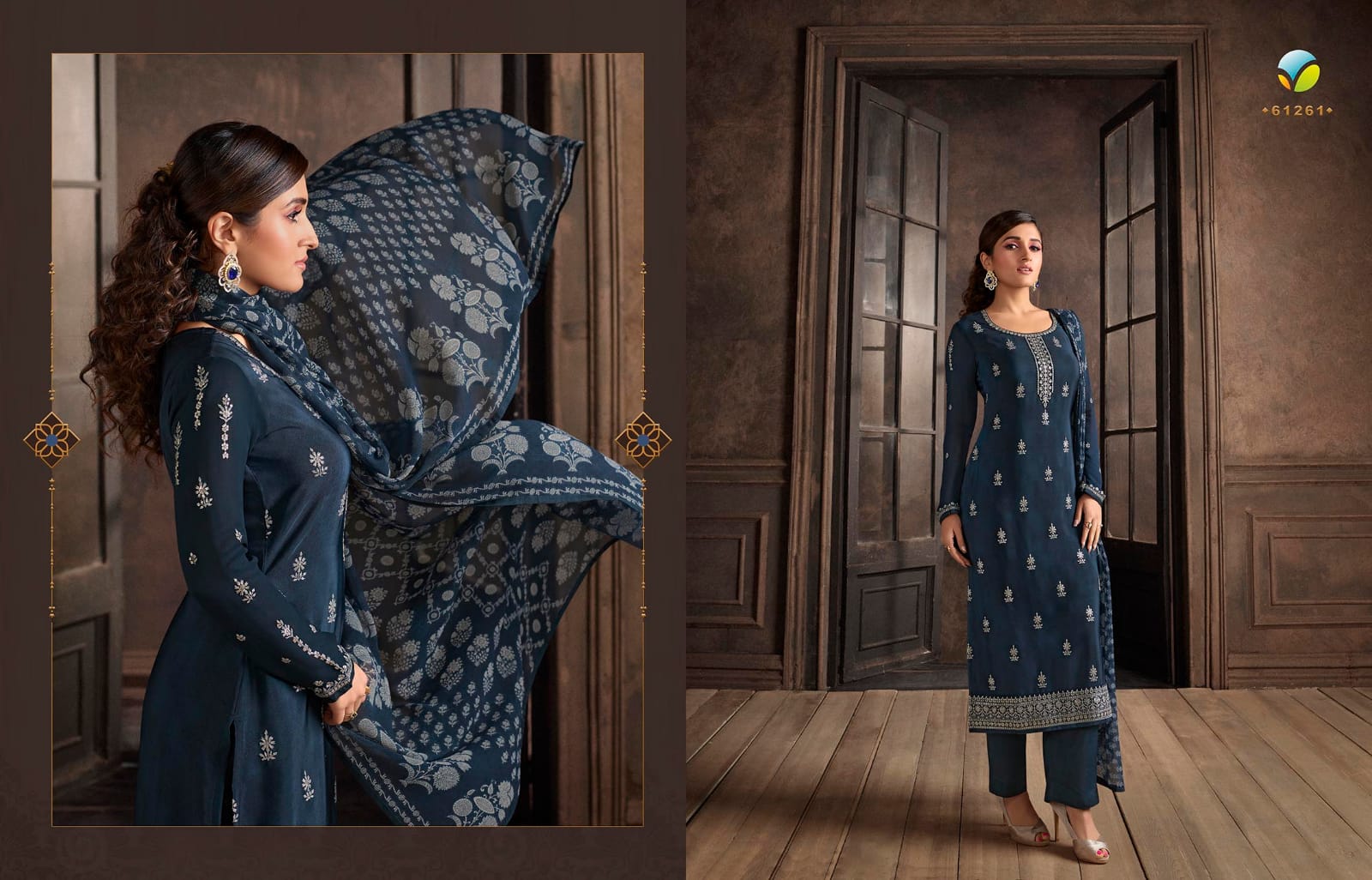 vinay fashion silkina royal crape 39 georgette exclusive look kurti catalog