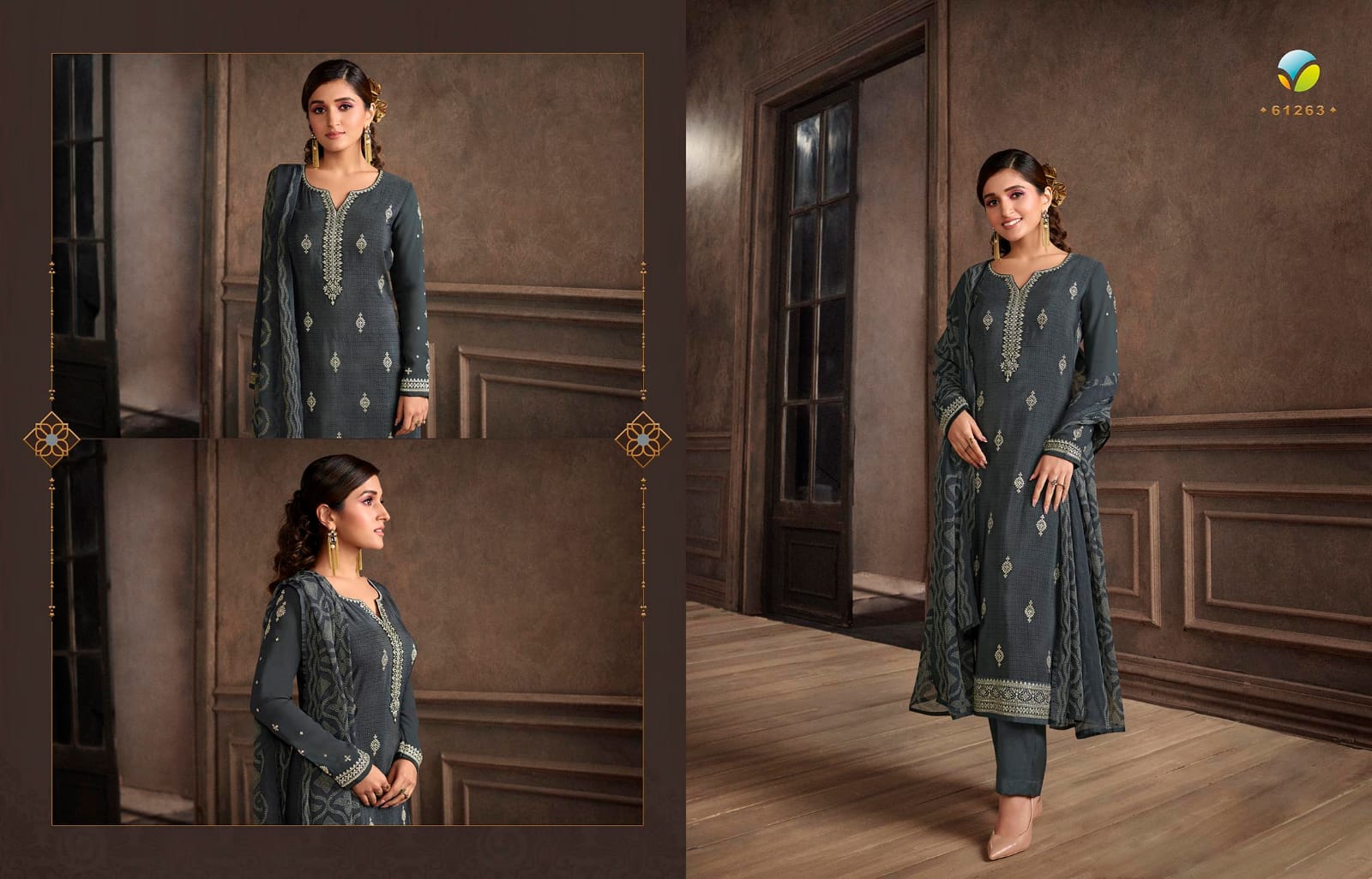 vinay fashion silkina royal crape 39 georgette exclusive look kurti catalog