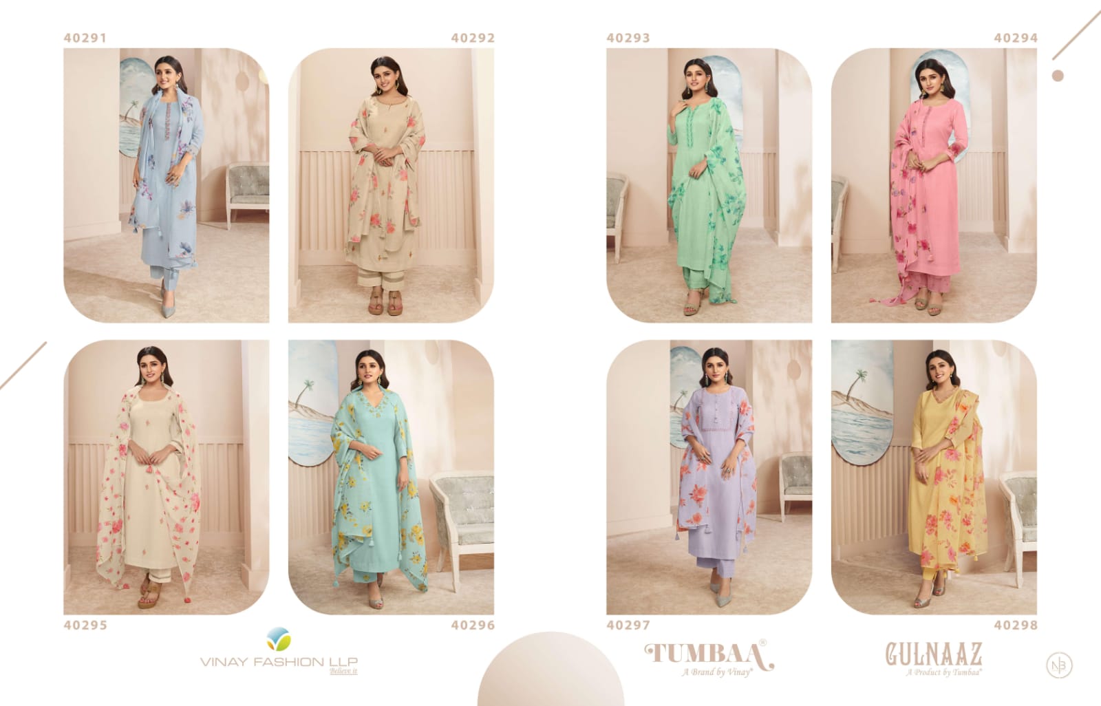 vinay fashion Tumbaa gulnaaz linen gorgeous look salwar suit catalog