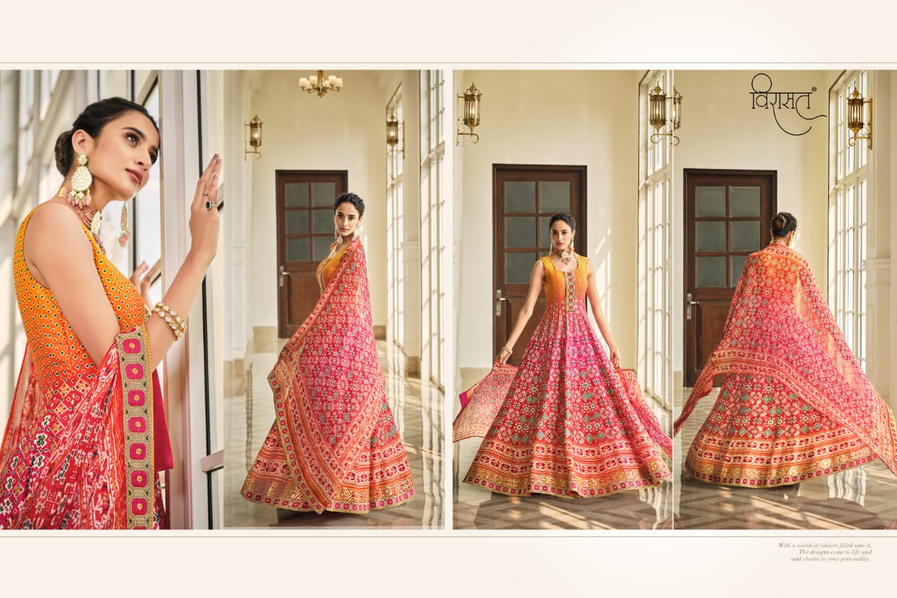 virasat soundhria Killer Silk gorgeous look gown catalog