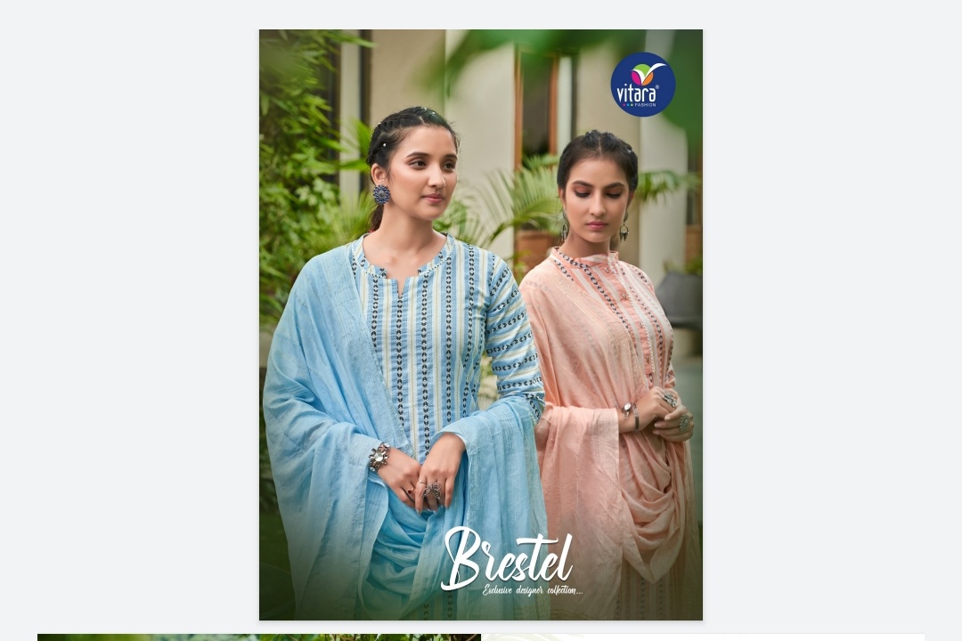 vitara fashion bristal dobhi new and modern style top with pant and dupatta catalog