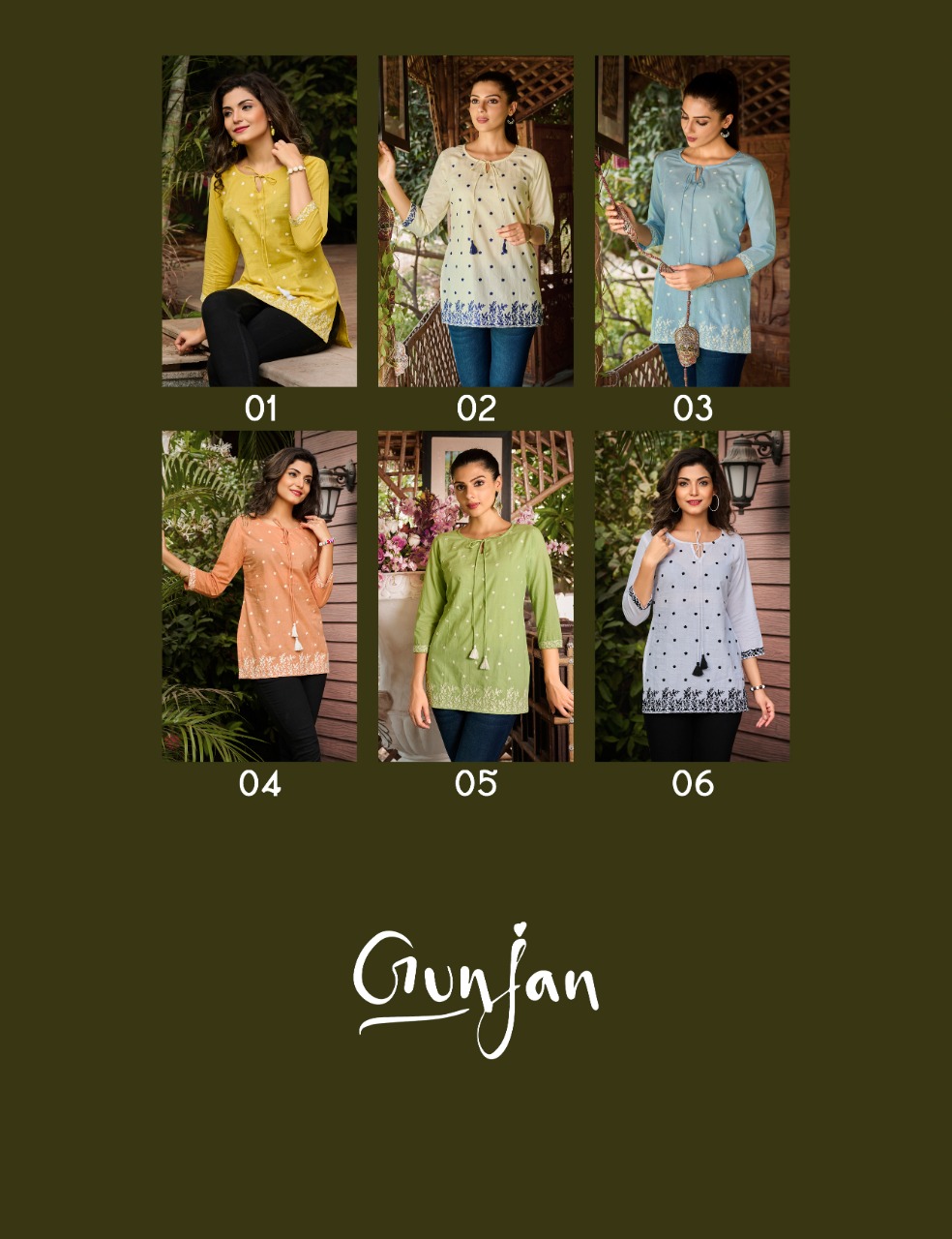 100 miles gunjan cotton decent look top catalog