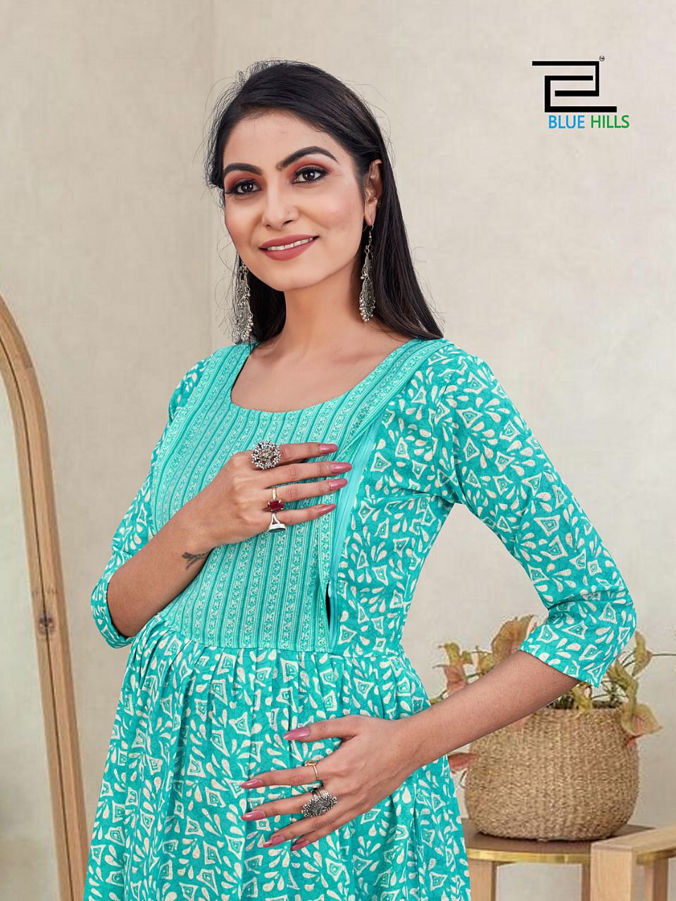 blue hills good news Capsule mill print astonishing kurti catalog