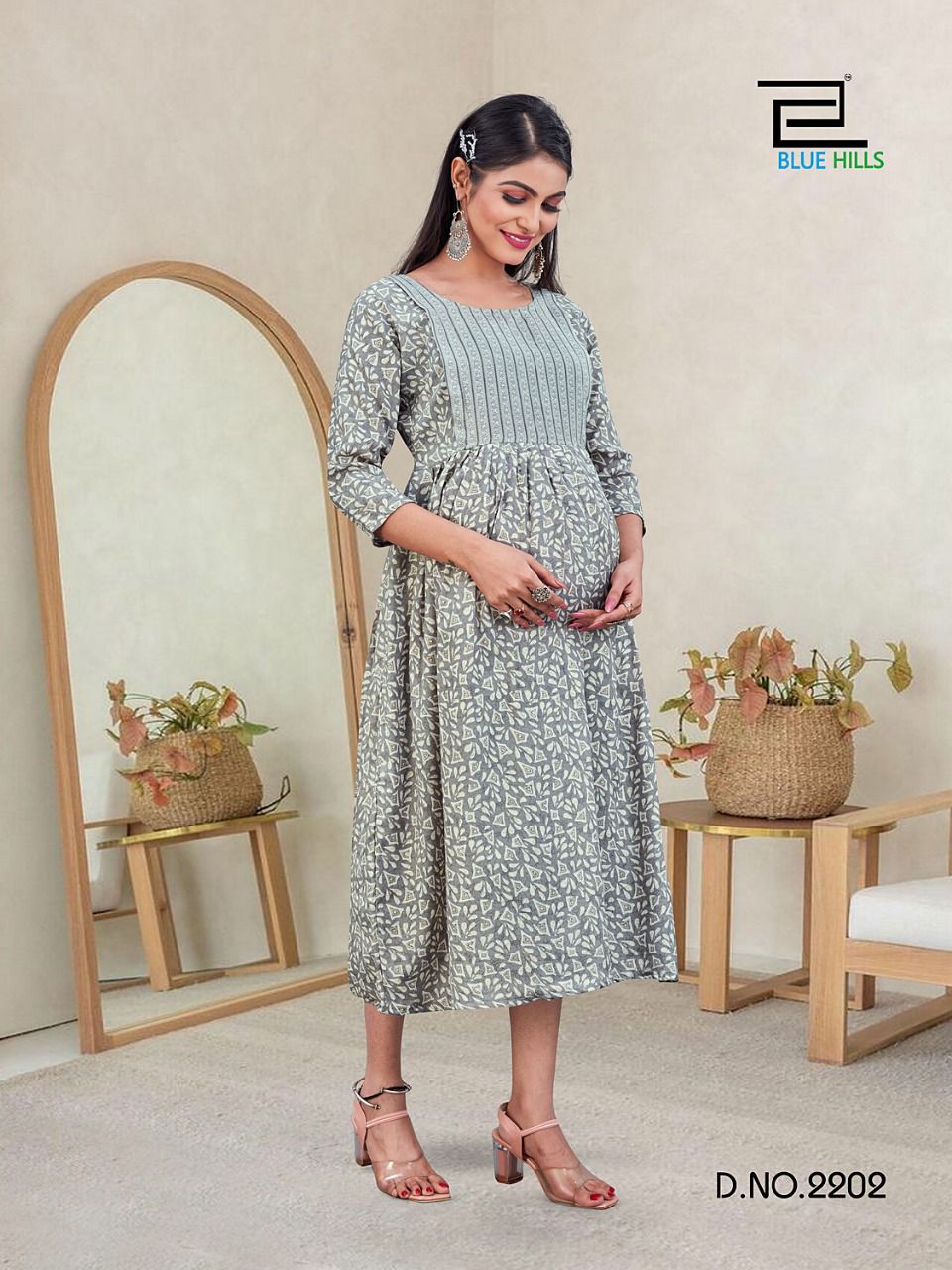 blue hills good news Capsule mill print astonishing kurti catalog