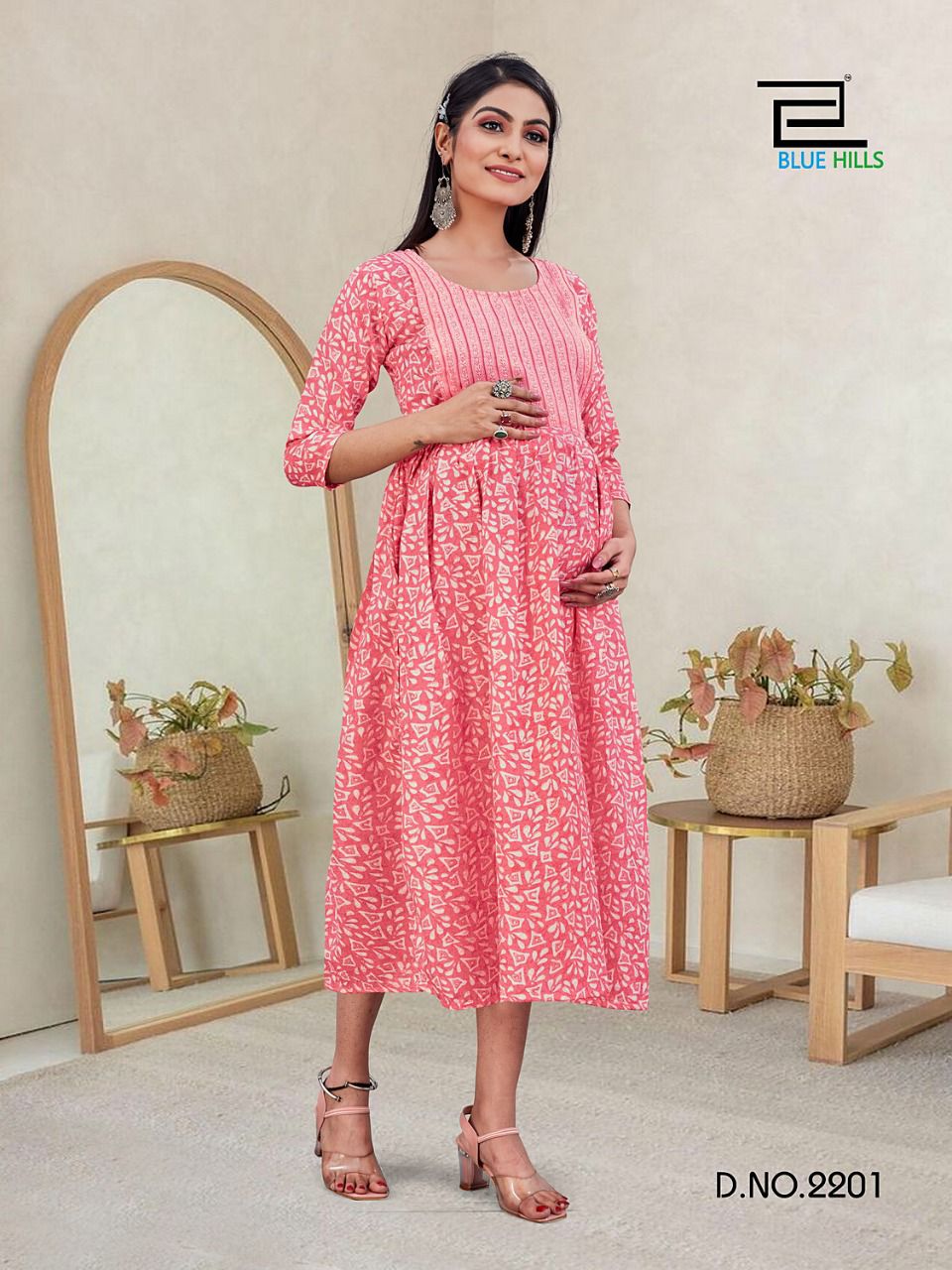 blue hills good news Capsule mill print astonishing kurti catalog