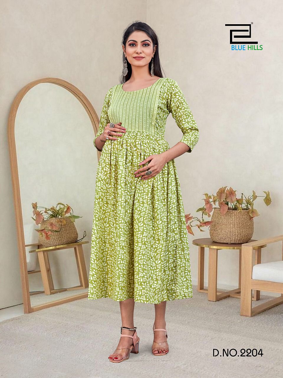 blue hills good news Capsule mill print astonishing kurti catalog