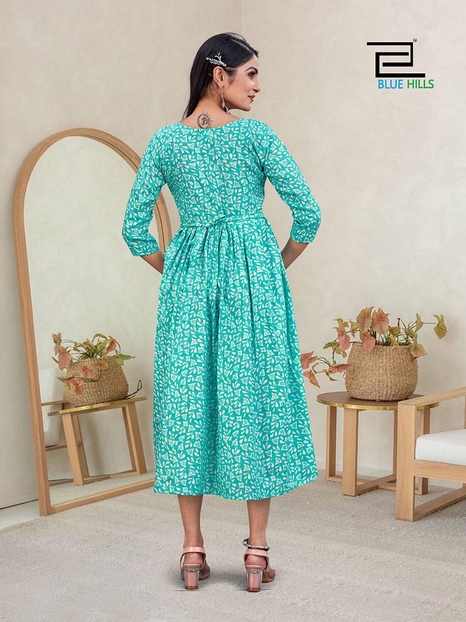 blue hills good news Capsule mill print astonishing kurti catalog