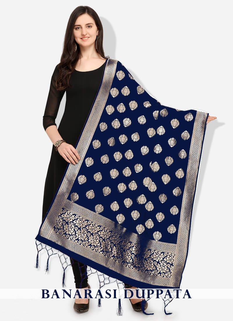 saurabh designer banarasi silk jacquard  fency dupatta catalog