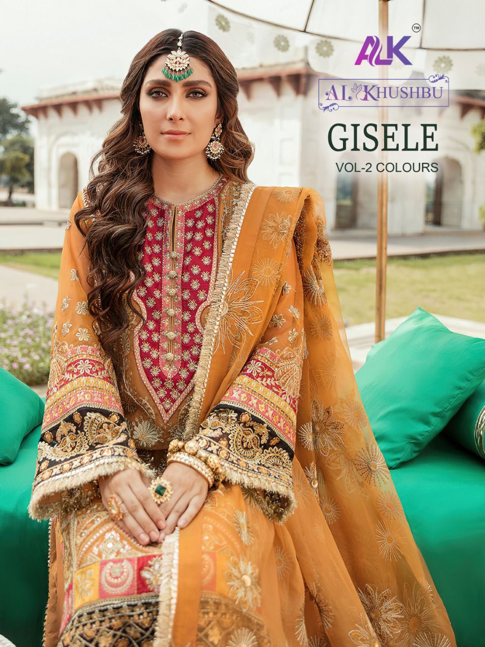 al khushbu gisele vol 2 colours georgette catchy look salwar suit catalog