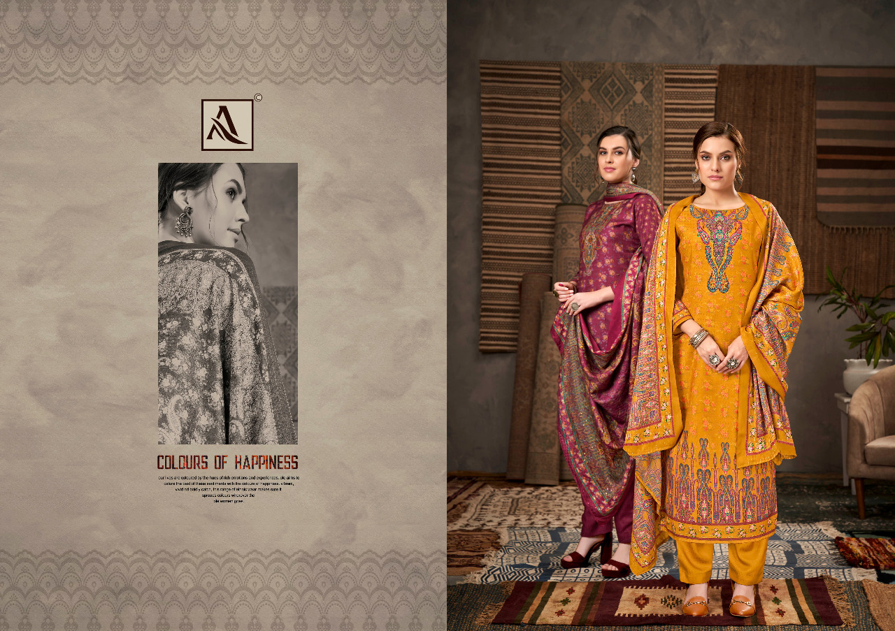 alok suit noorani pashmina exclusive print salwar suit catalog