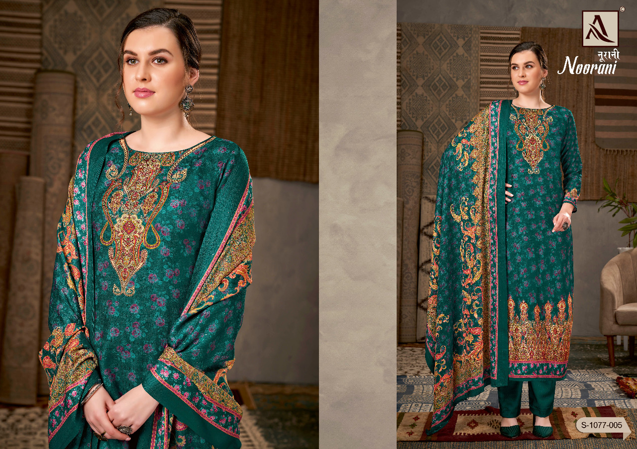 alok suit noorani pashmina exclusive print salwar suit catalog