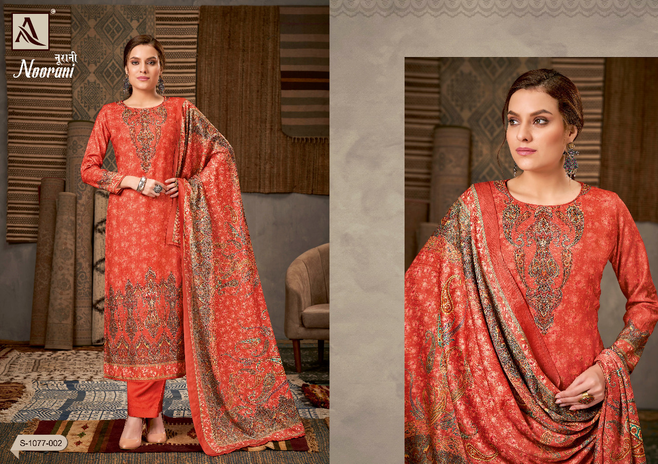 alok suit noorani pashmina exclusive print salwar suit catalog