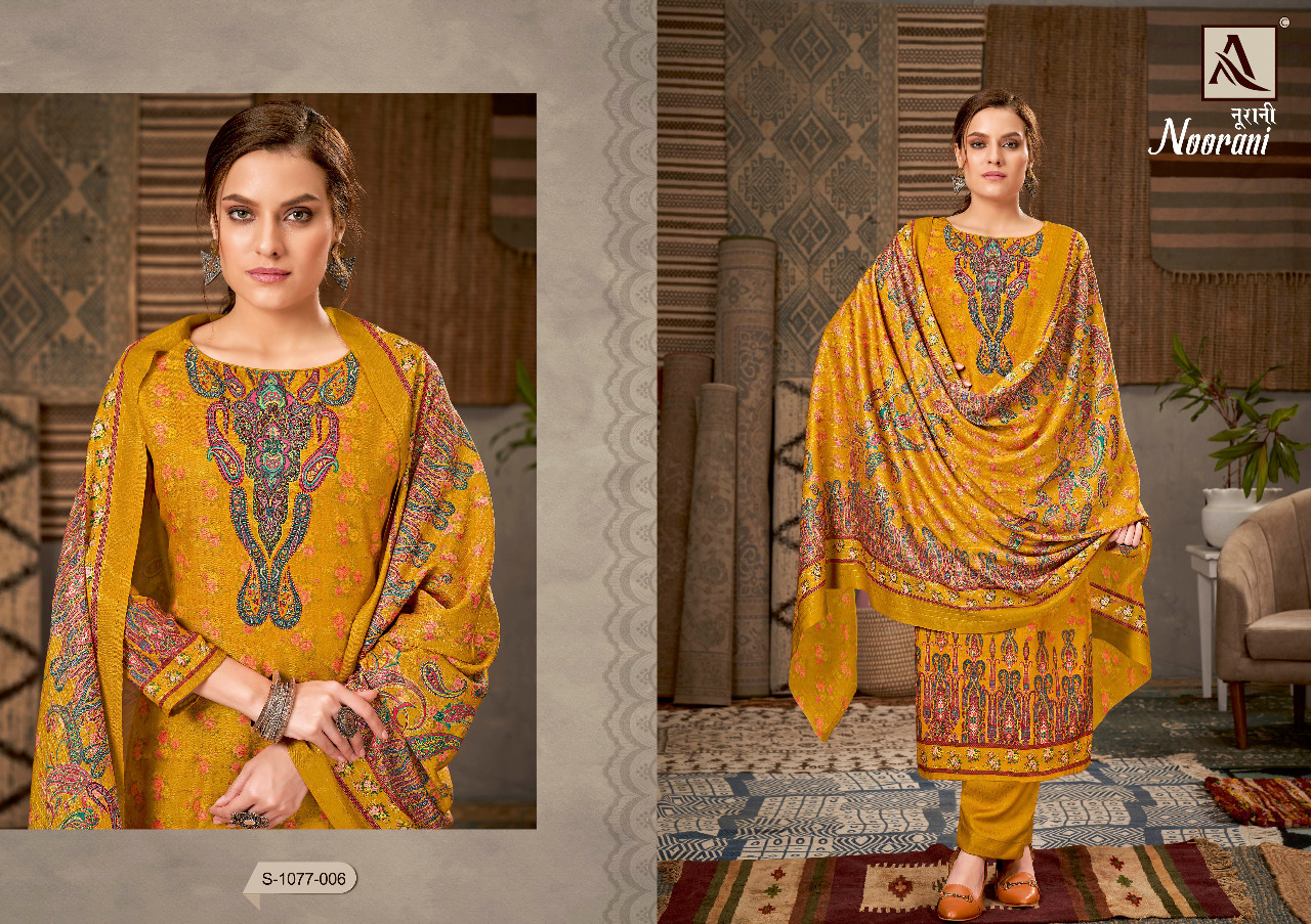 alok suit noorani pashmina exclusive print salwar suit catalog