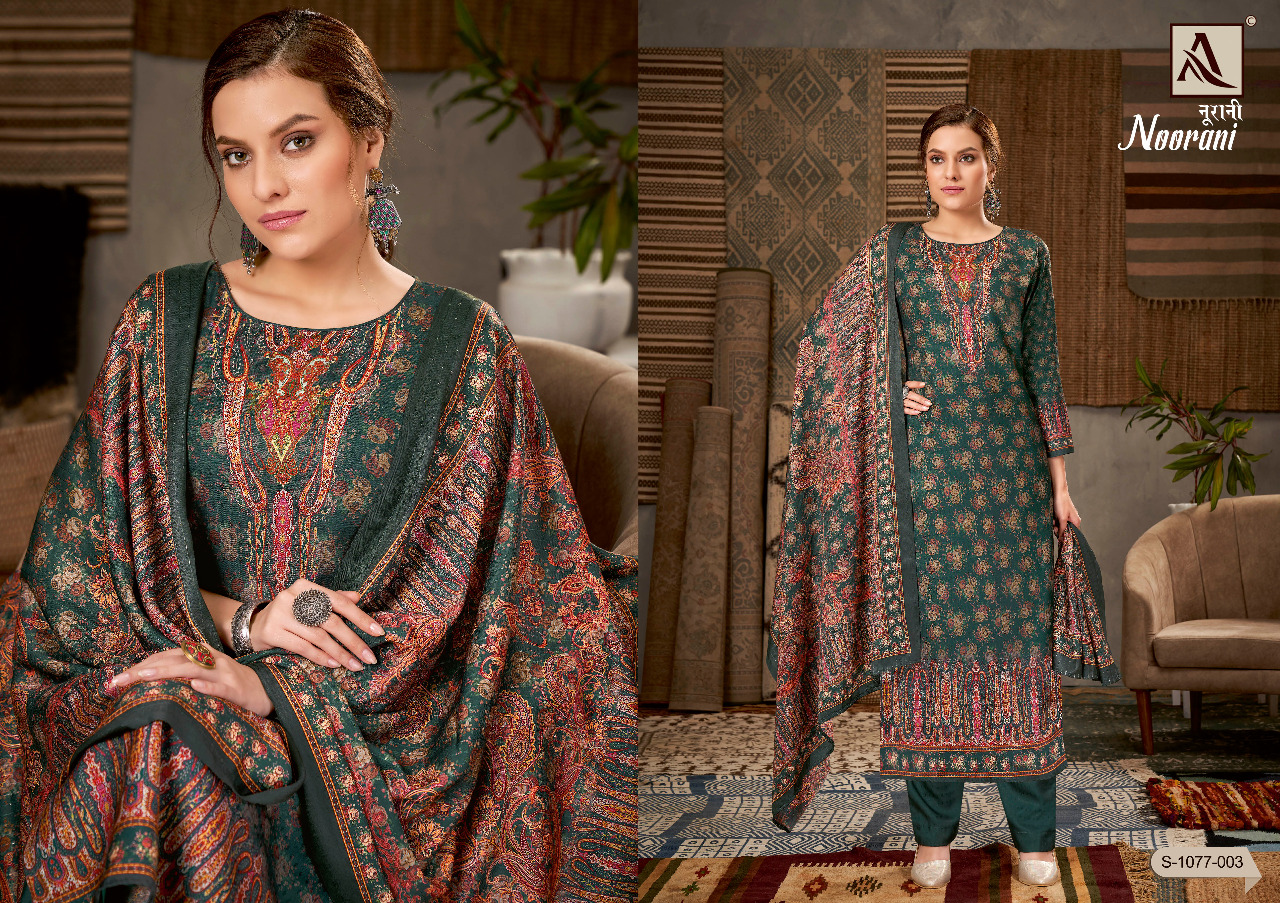 alok suit noorani pashmina exclusive print salwar suit catalog