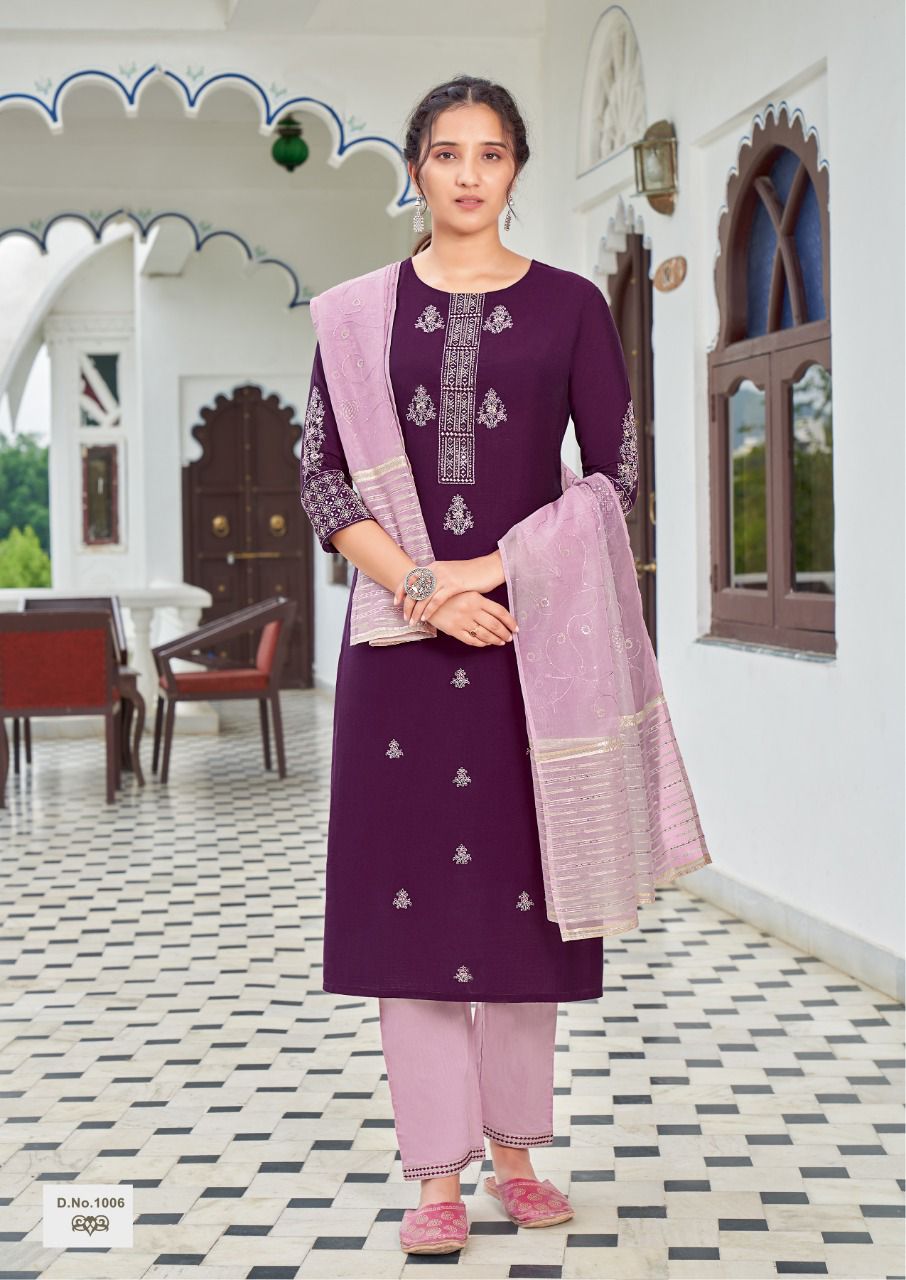 amaaya garments ananya viscose innovative look kurti pant with dupatta catalog