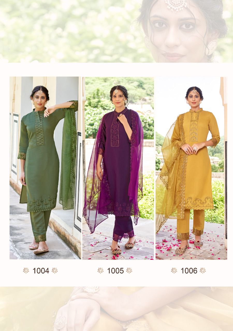 amaaya garments sakshi viscose innovative look kurti pant with dupatta catalog