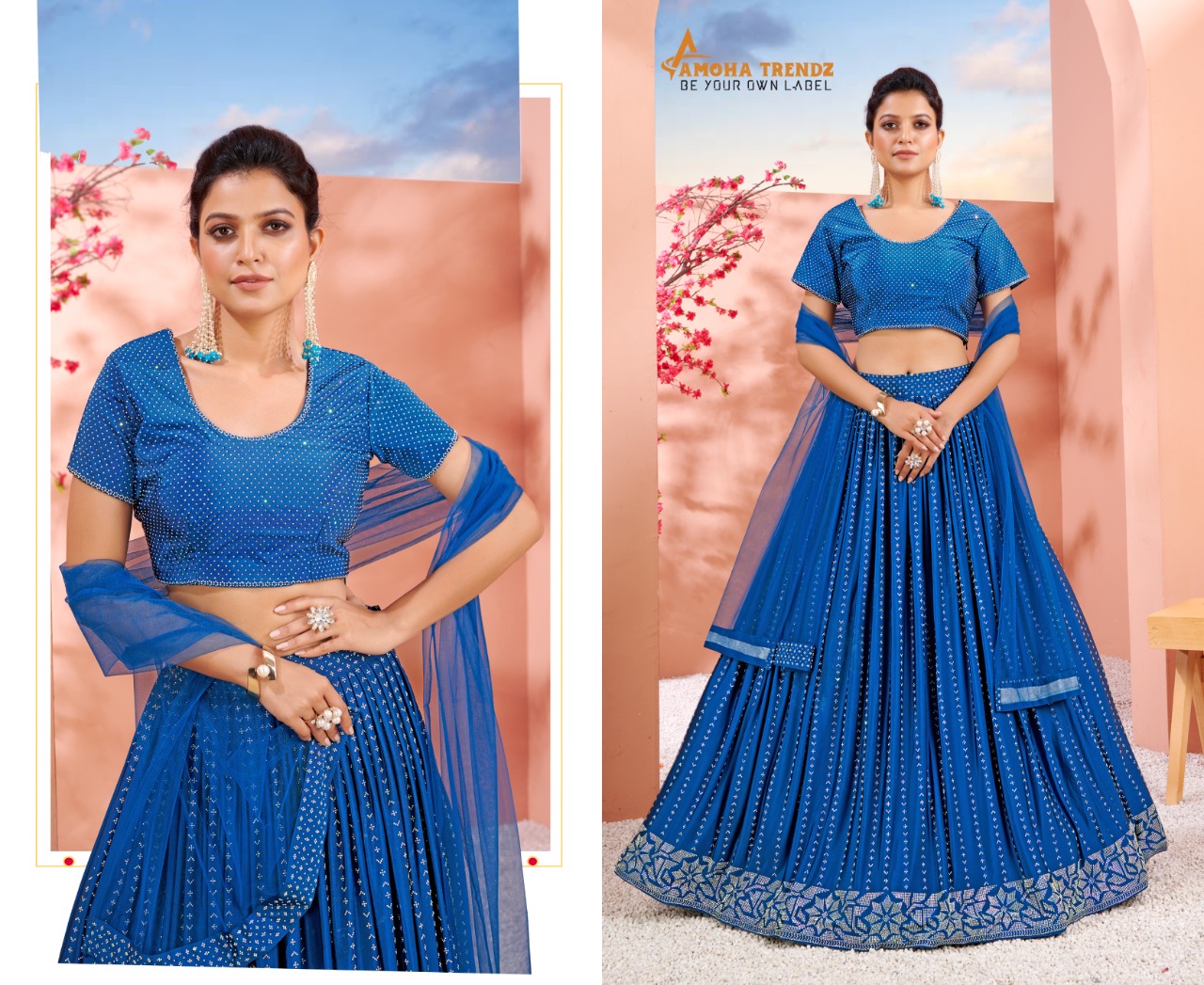 amoha trendz d no c 1913 Imported lycra gorgeous look lehnga catalog