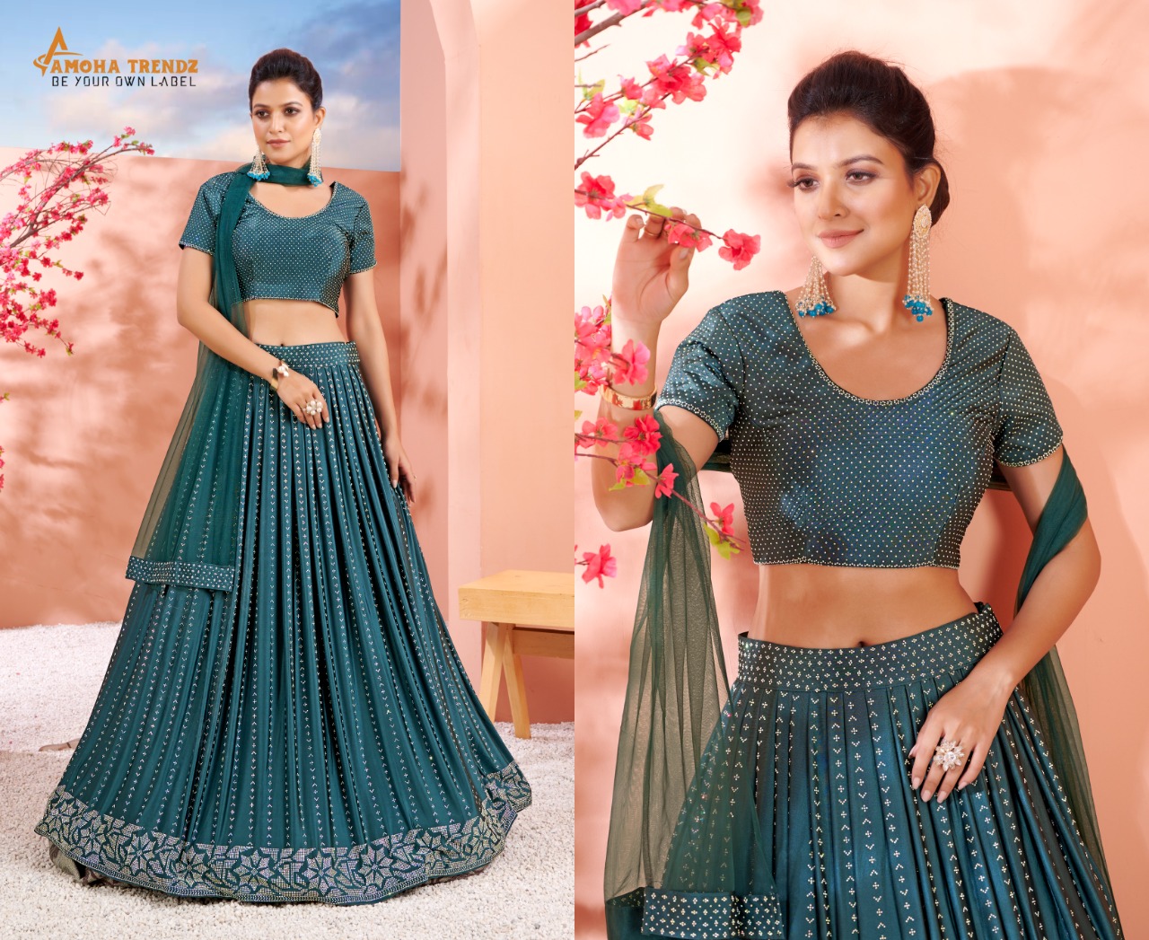 amoha trendz d no c 1913 Imported lycra gorgeous look lehnga catalog