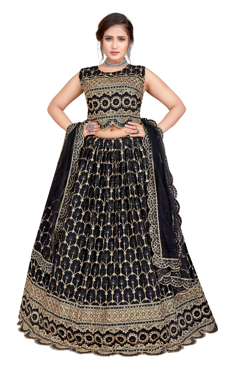 amoha trendz design no c 1918 fancy decent look crop top with lehnga and dupatta catalog