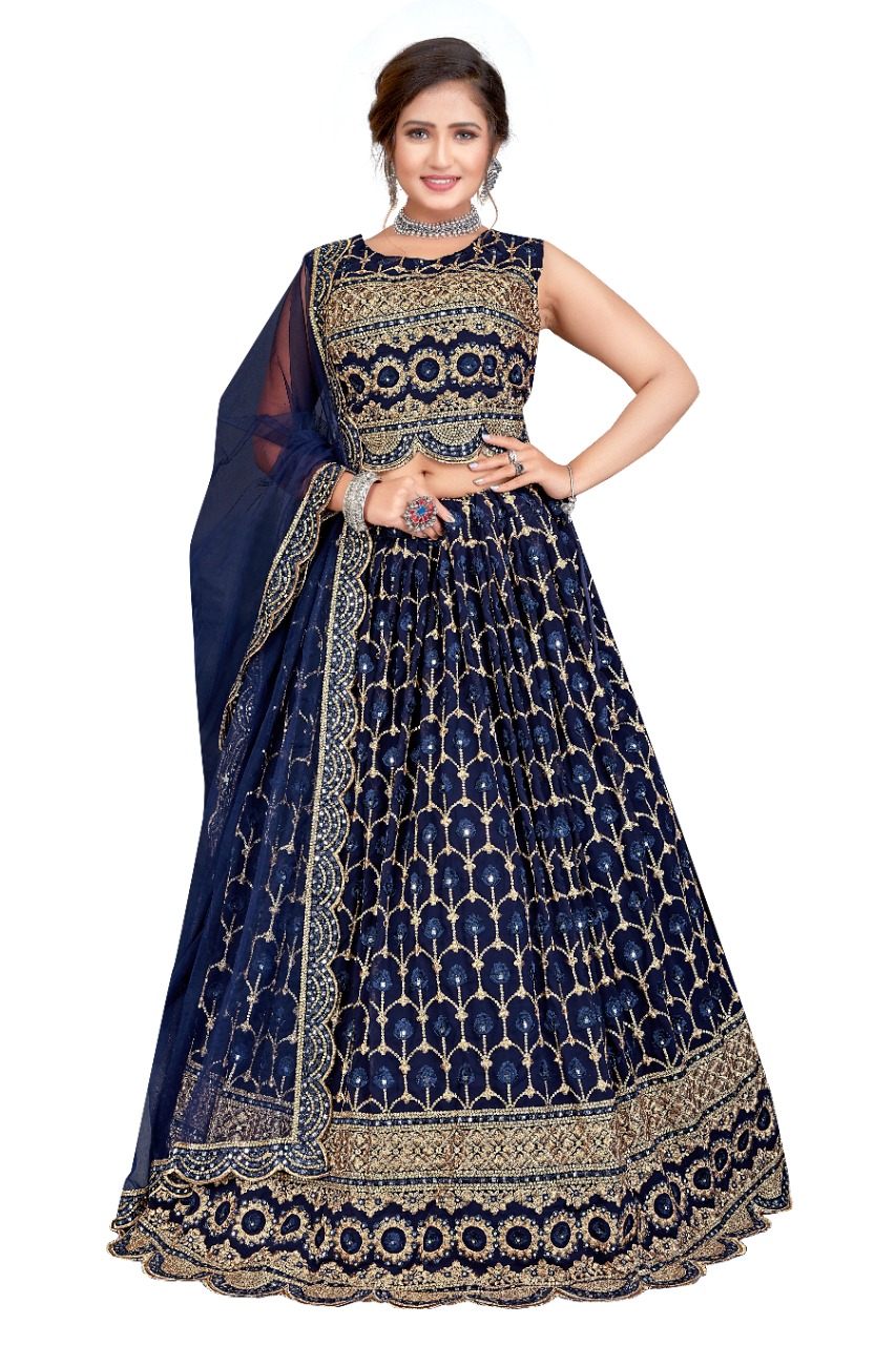 amoha trendz design no c 1918 fancy decent look crop top with lehnga and dupatta catalog