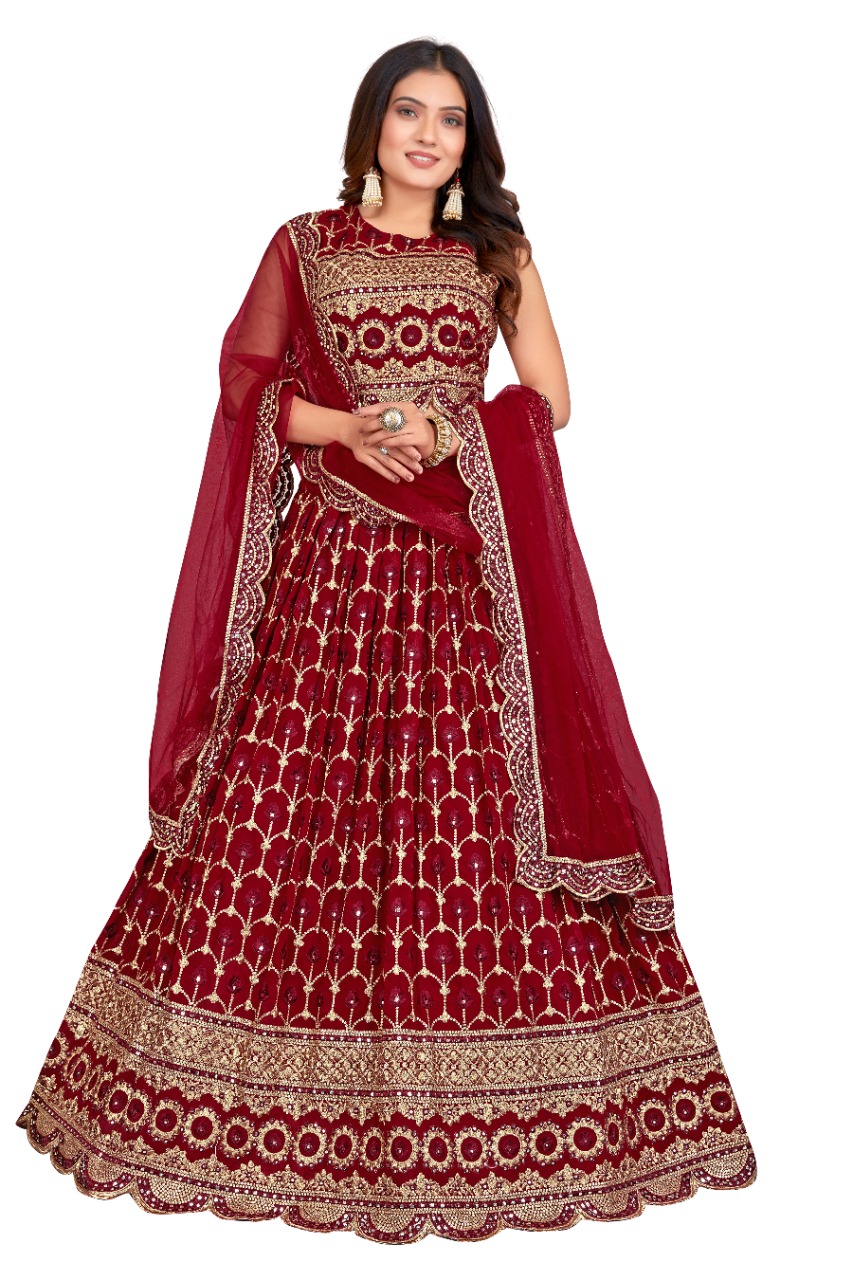 amoha trendz design no c 1918 fancy decent look crop top with lehnga and dupatta catalog