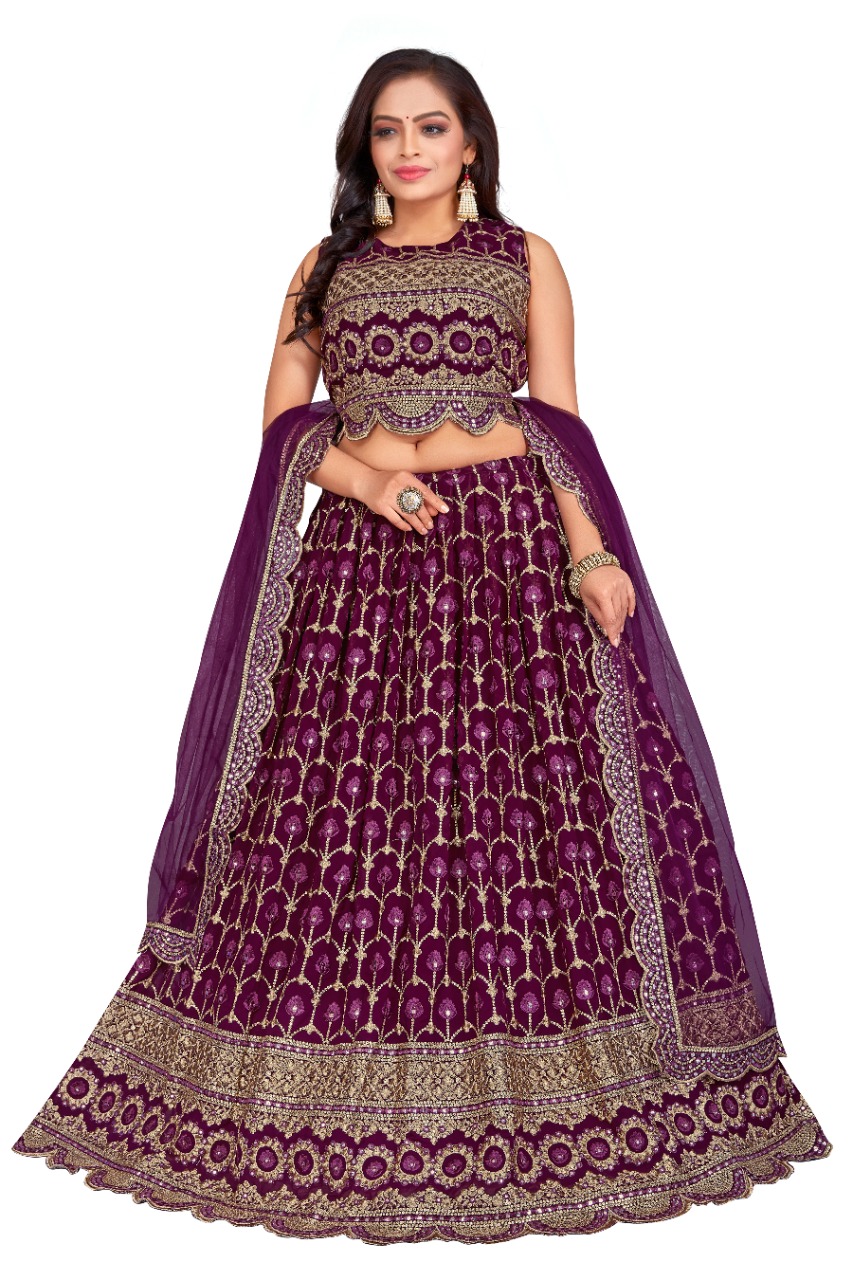 amoha trendz design no c 1918 fancy decent look crop top with lehnga and dupatta catalog