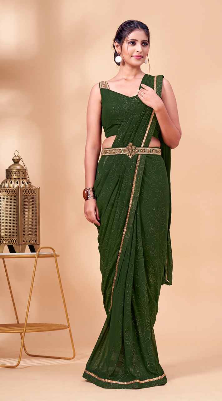 amoha trenza Design No 1015994 georgette innovative style Saree catalog