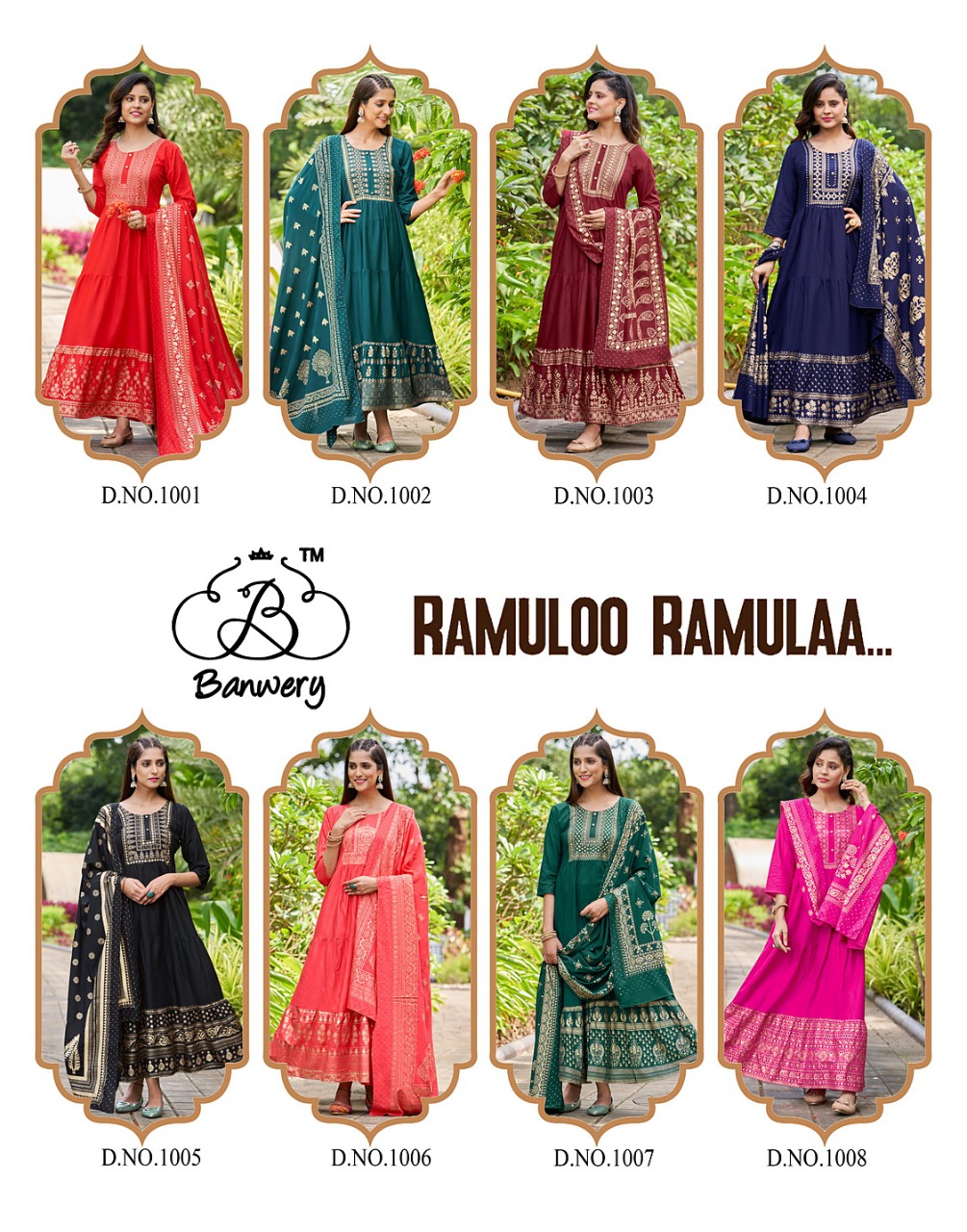 Banwery Fashion ramuloo ramulaa rayon elegant look Kurti and dupatta catalog