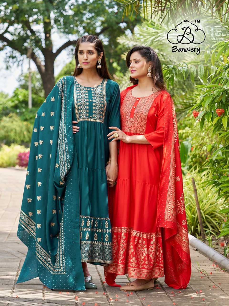 Banwery Fashion ramuloo ramulaa rayon elegant look Kurti and dupatta catalog