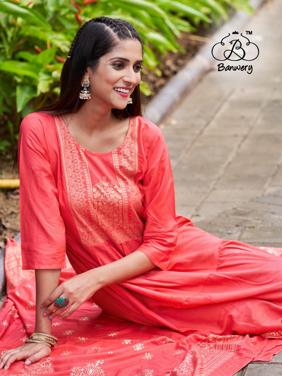 Banwery Fashion ramuloo ramulaa rayon elegant look Kurti and dupatta catalog