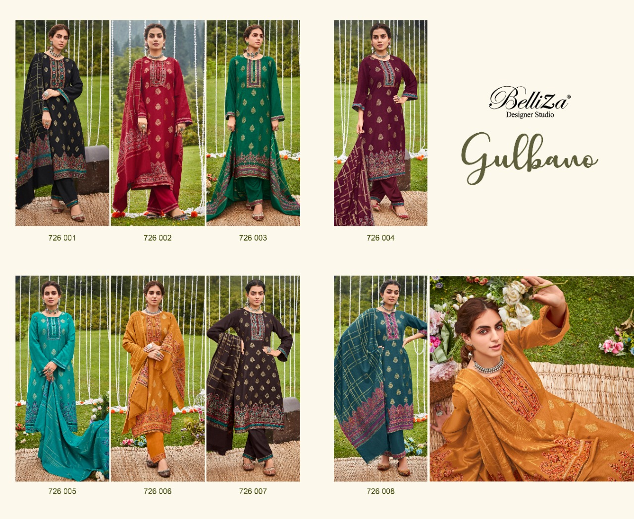 belliza designer studio gulbano psahmina exclusive print salwar suit catalog