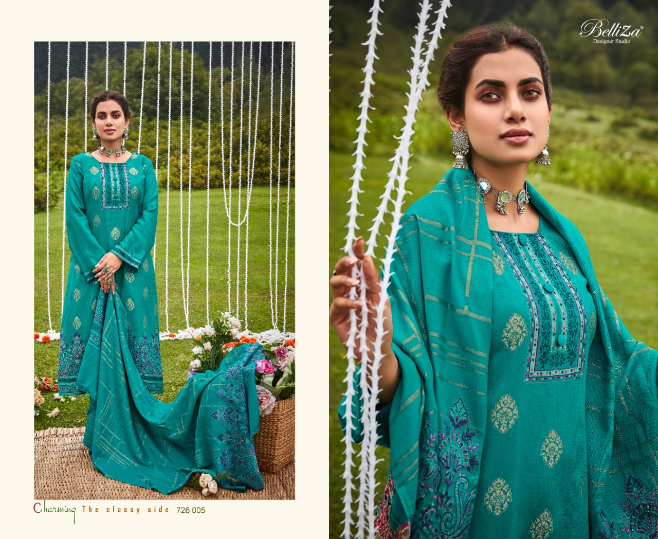 belliza designer studio gulbano psahmina exclusive print salwar suit catalog