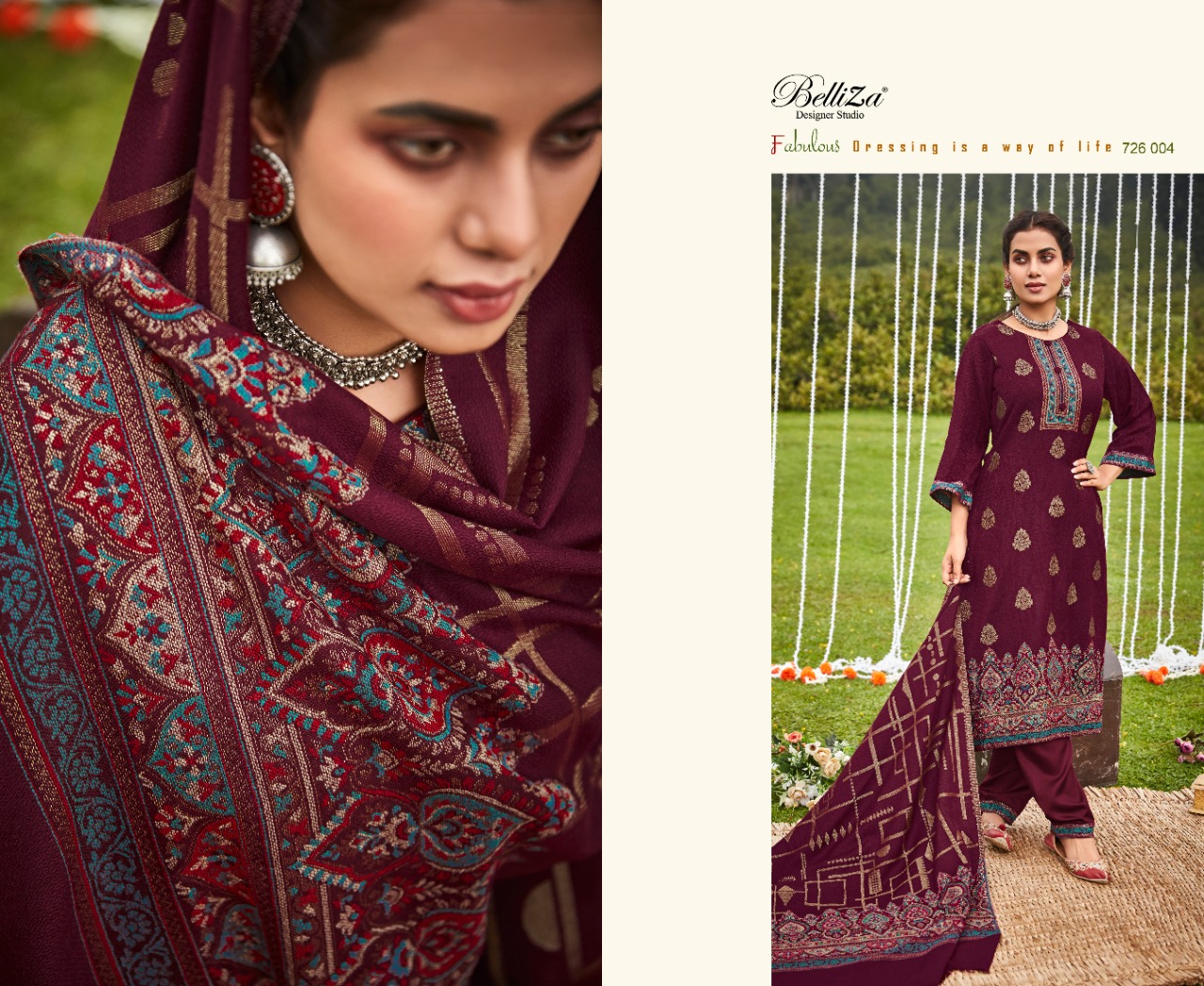 belliza designer studio gulbano psahmina exclusive print salwar suit catalog