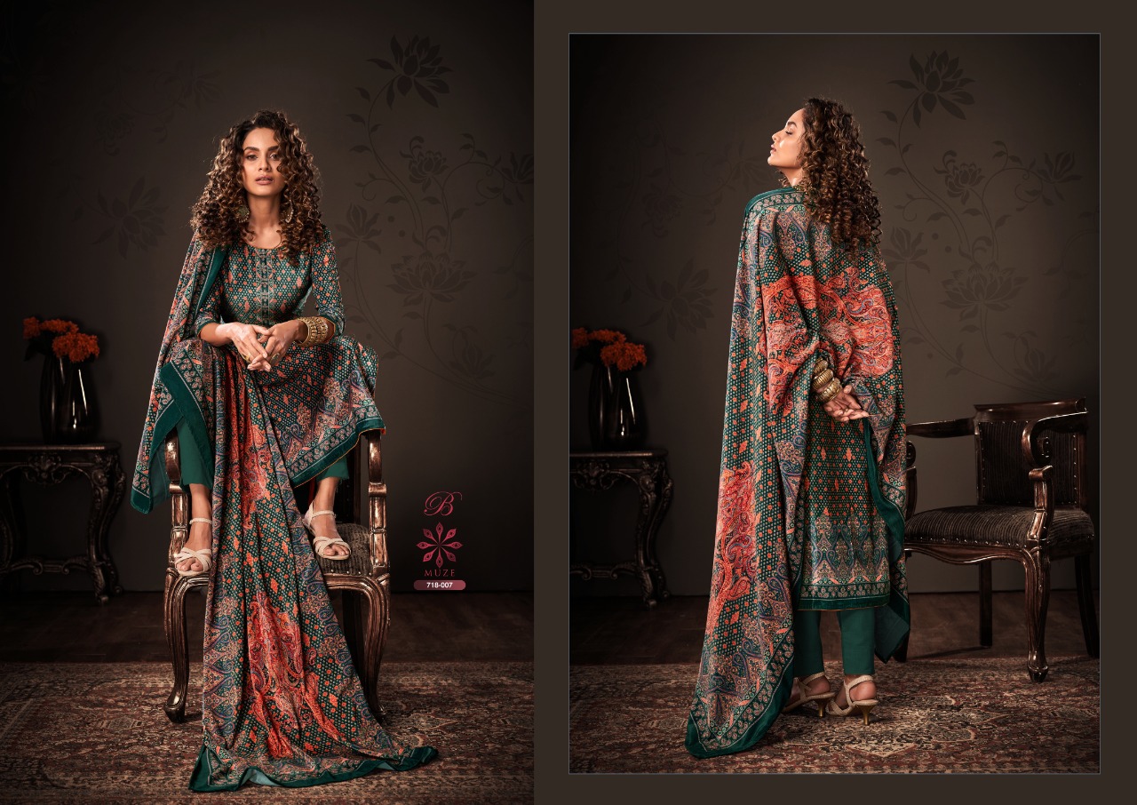 belliza designer studio muze velvet exclusive print salwar suit catalog