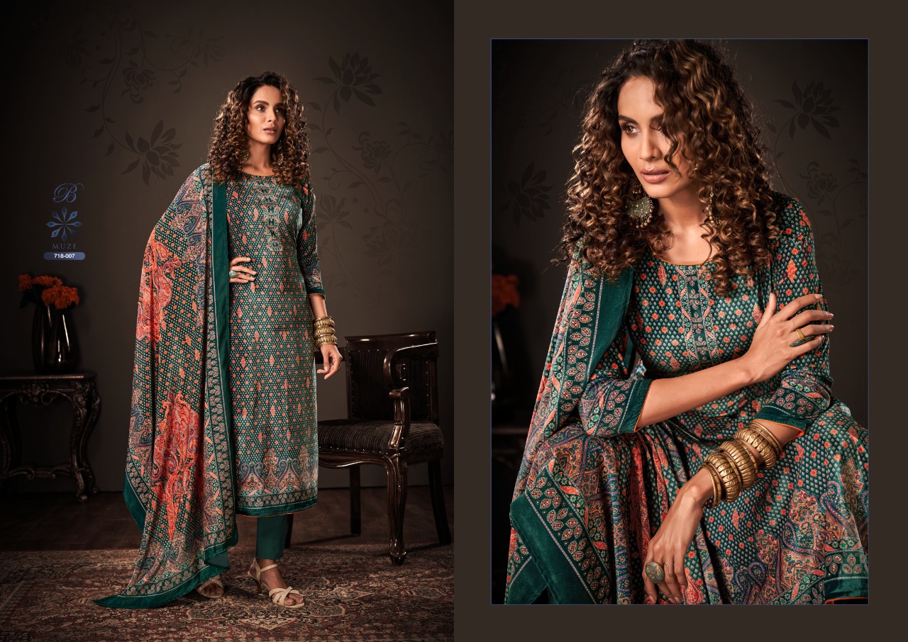 belliza designer studio muze velvet exclusive print salwar suit catalog