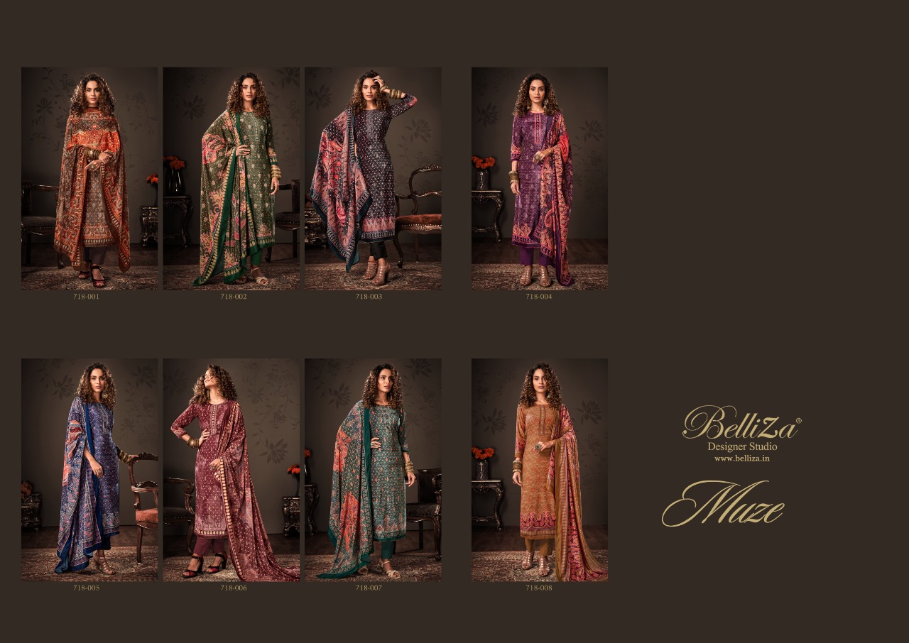 belliza designer studio muze velvet exclusive print salwar suit catalog