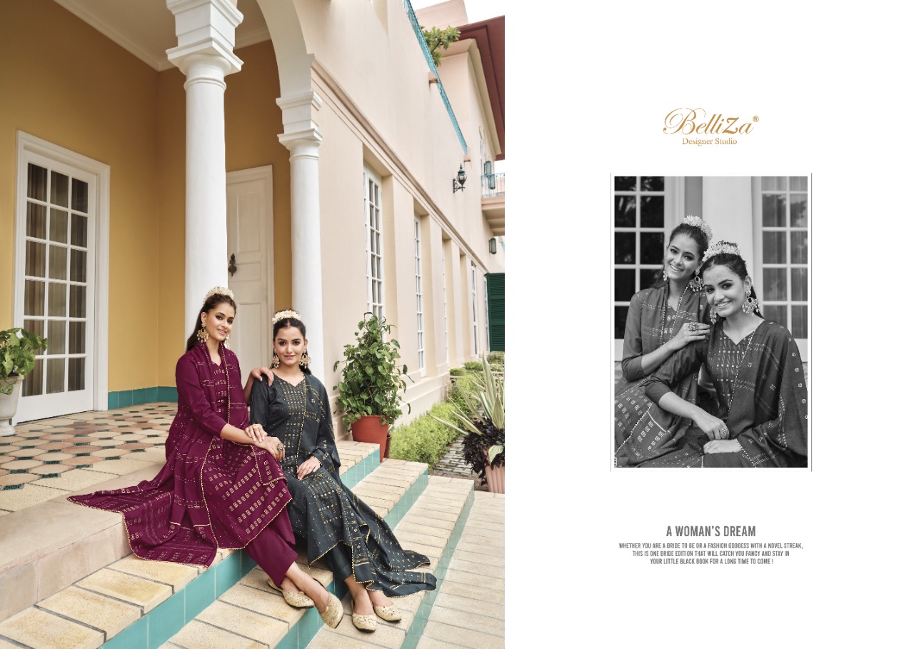 belliza designer studio nimrat silk regal look salwar suit catalog