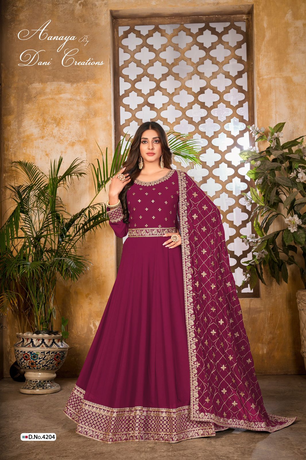 dani aanaya vol 142 serise 4200 georgette catchy look salwar suit catalog