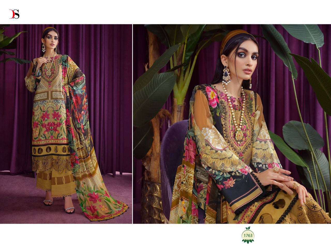 deepsy suit bliss 22-3 pasmina decent embroidery look salwar suit catalog