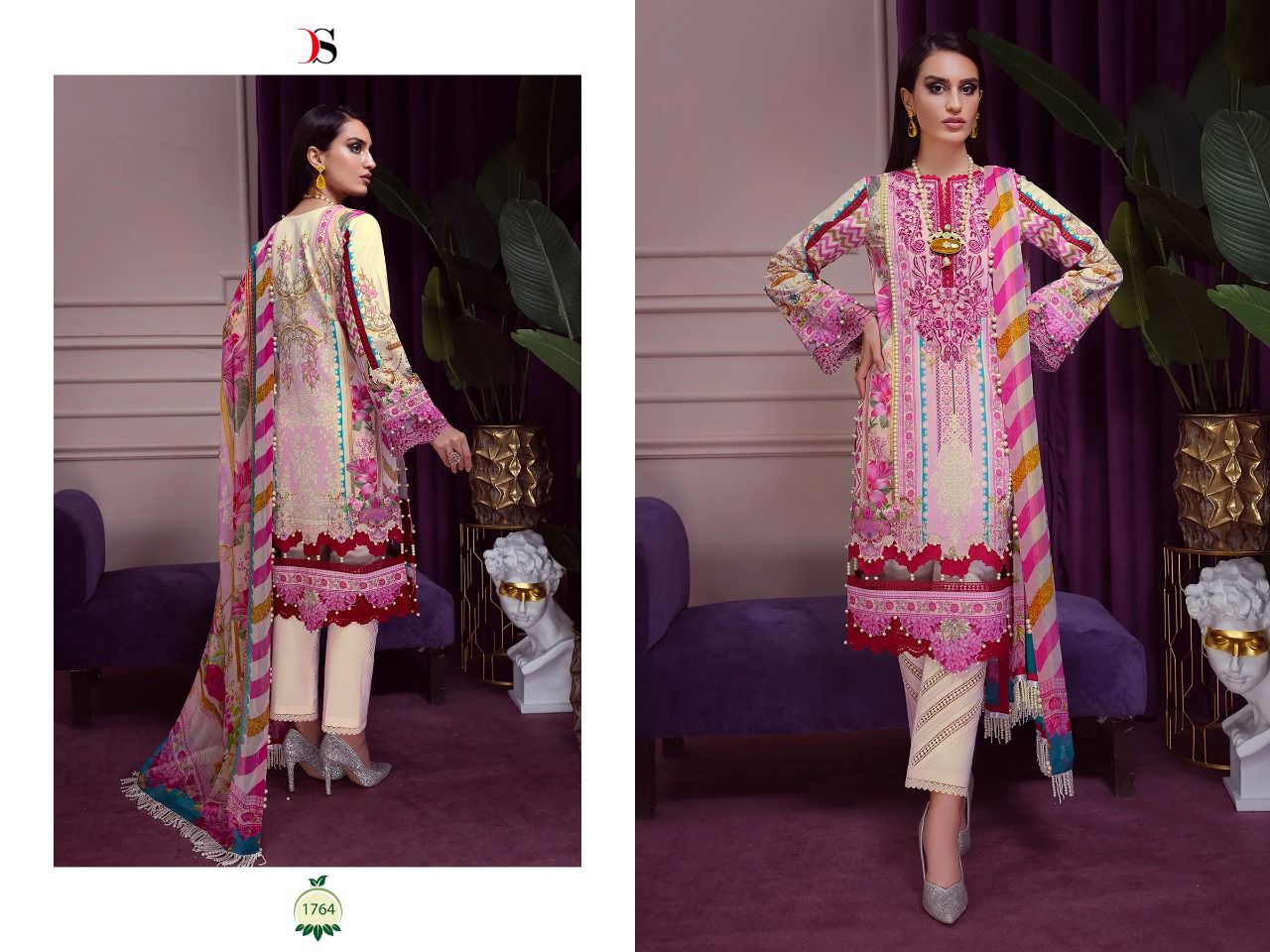 deepsy suit bliss 22-3 pasmina decent embroidery look salwar suit catalog