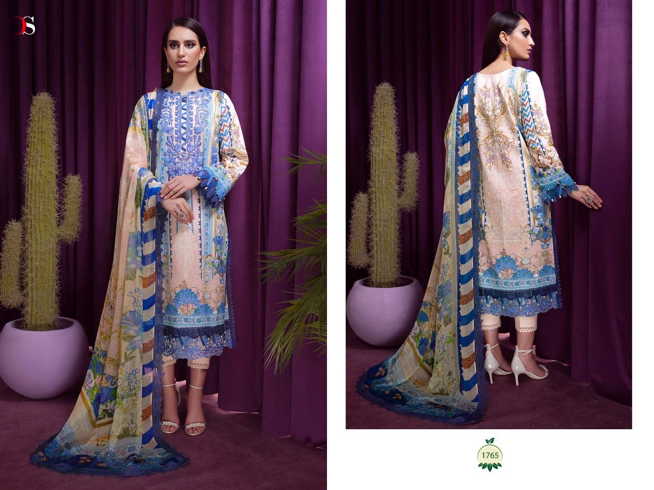 deepsy suit bliss 22-3 pasmina decent embroidery look salwar suit catalog