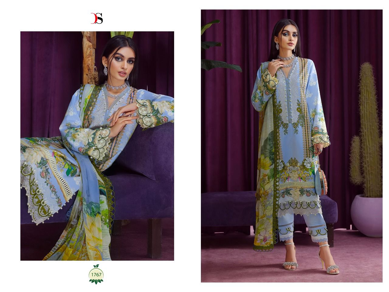 deepsy suit bliss 22-3 pasmina decent embroidery look salwar suit catalog