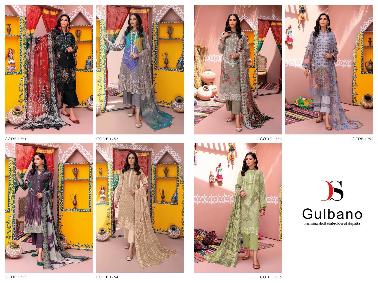 deepsy suit gulbano pashmina decnt look salwar suit catalog