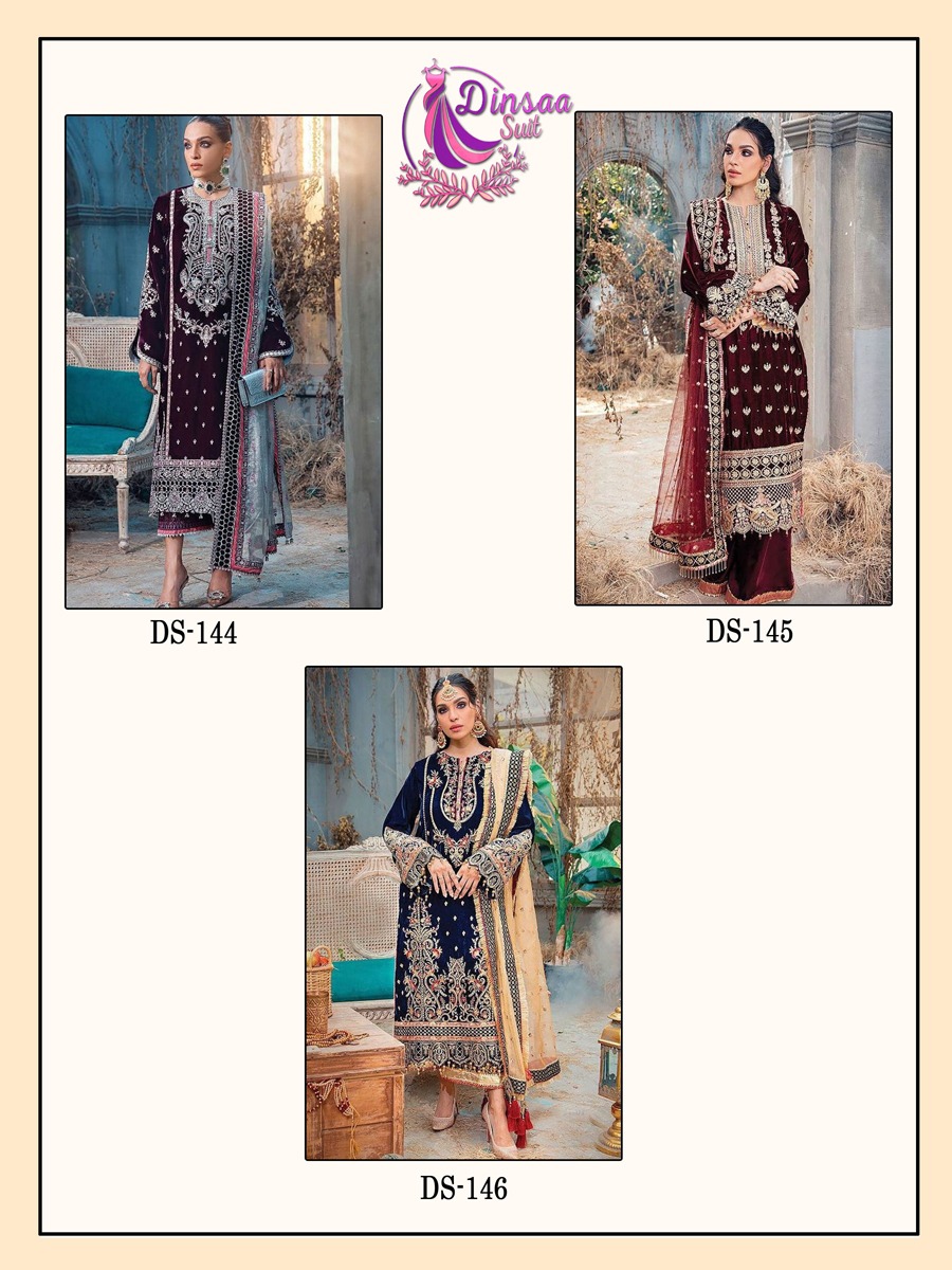 dinsaa suit anaya vol 1 velvet collection velvet attractive look salwar suit catalog