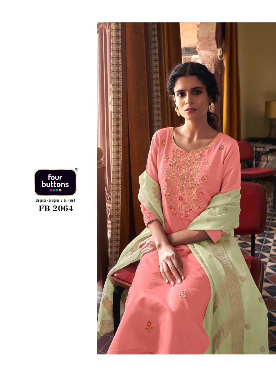 four buttons noor 2 viscose graceful look top bottom with dupatta catalog