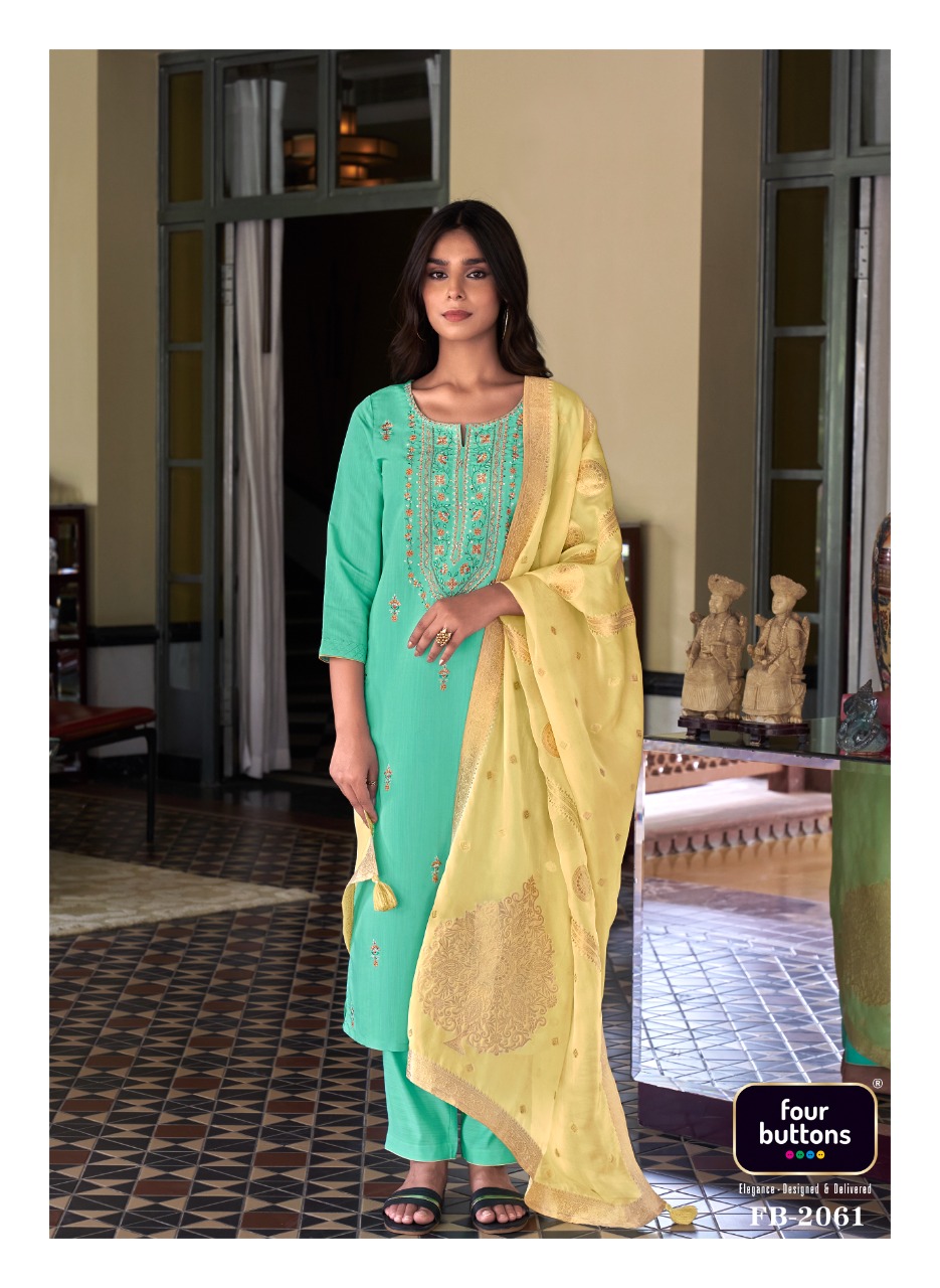 four buttons noor 2 viscose graceful look top bottom with dupatta catalog