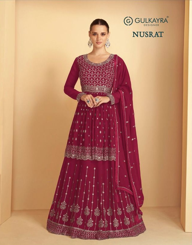 gulkayra designer nusrat georgette festive look salwar suit catalog