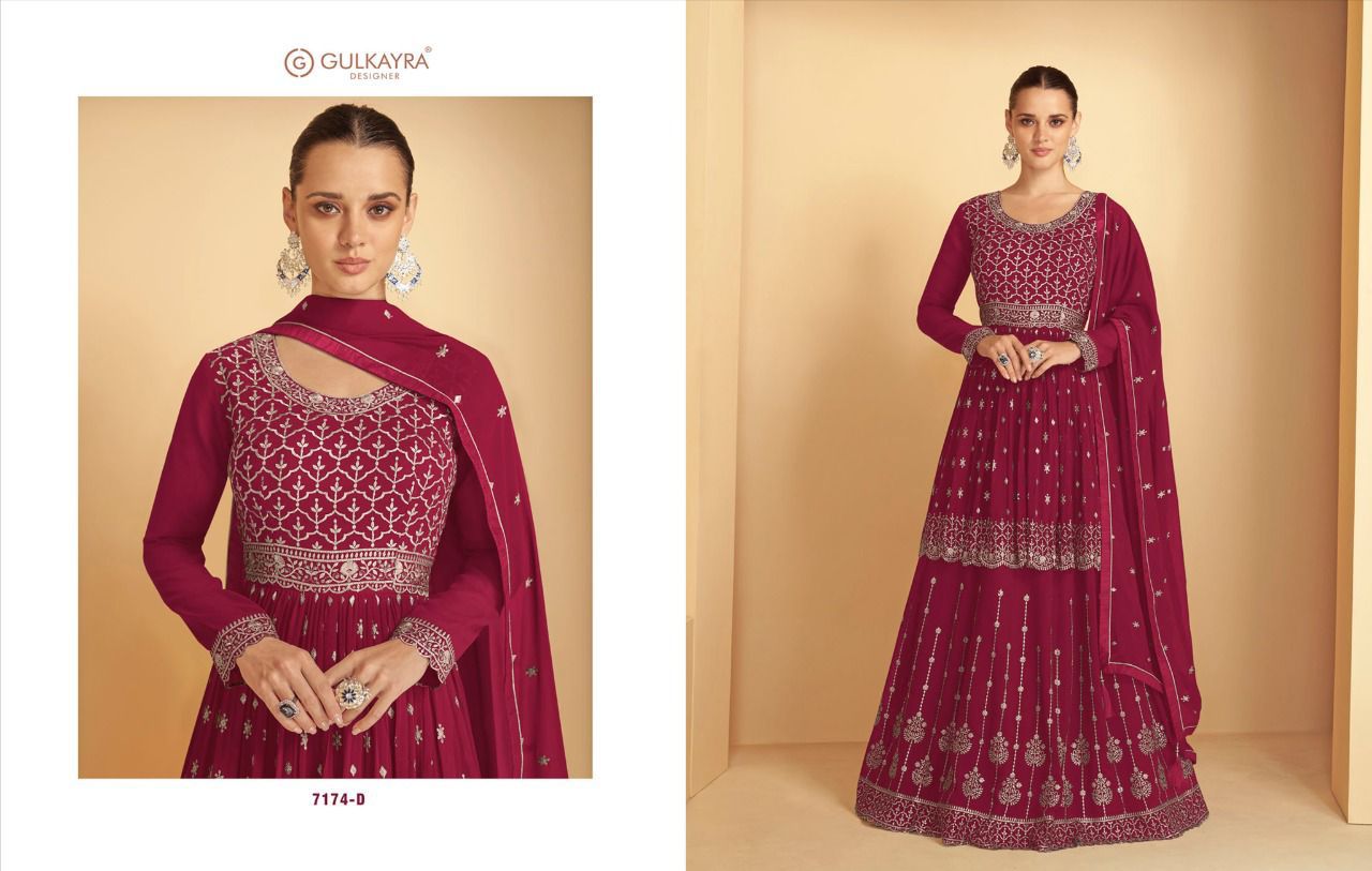 gulkayra designer nusrat georgette festive look salwar suit catalog