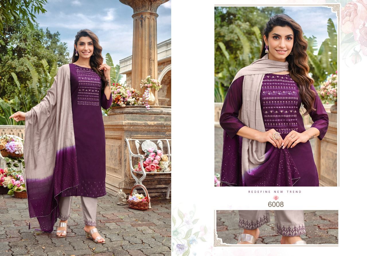 Hariyaali kaashvi silk innovative look top Bottom and dupatta catalog